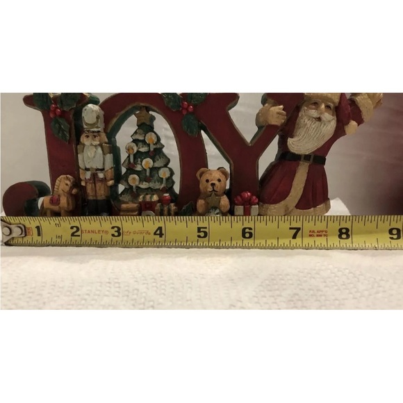 Vintage Kurt Adler carved Christmas " Joy" Sign In Box - Picture 7 of 13